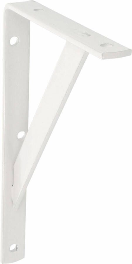 AMIG Plankdrager planksteun van metaal gelakt wit H200 x B125 mm boekenplank steunen tot 320 kg
