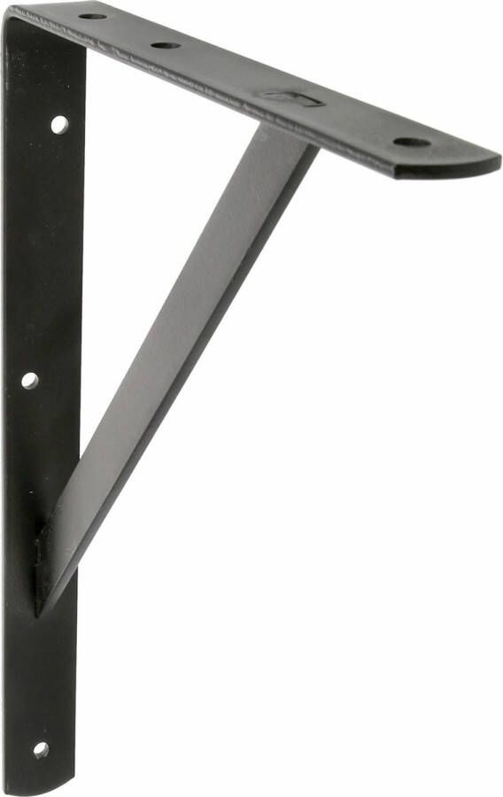 AMIG Plankdrager planksteun van metaal gelakt zwart H400 x B275 mm boekenplank steunen tot 225 kg