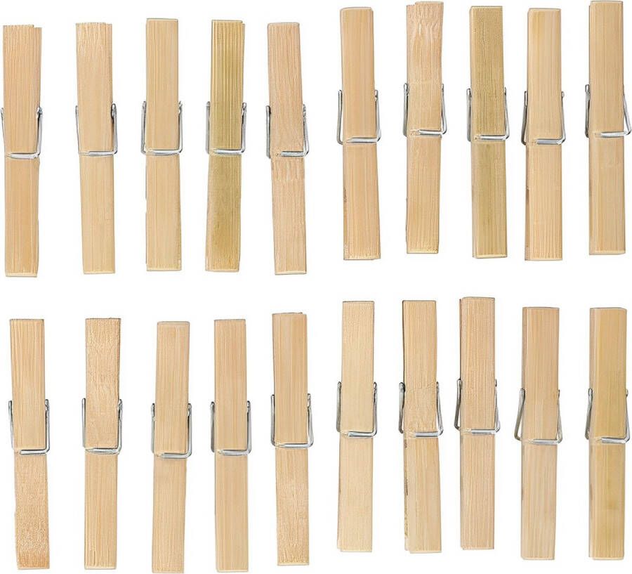 Bamboe wasknijpers 20x hout 9 cm