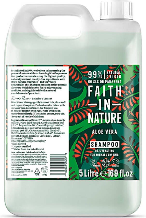 Faith In Nature Shampoo Navulling Aloë Vera 5 lt
