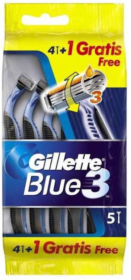 Gillette Blauw 3 gladde wegwerpscheermesjes voor mannen 5st