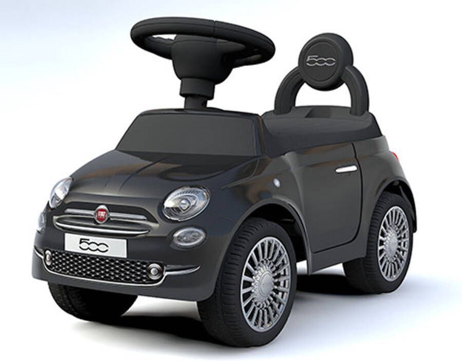 Happy Baby Loopauto Fiat 500 Zwart Met claxon en geluiden