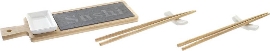 Items 6-delige sushi serveer set bamboe voor 2 personen Sushi servies