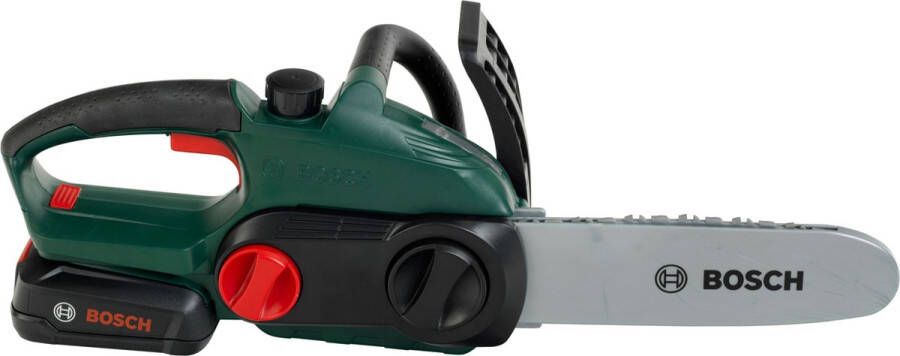 Klein Toys Bosch II kettingzaag 39 5x13x14 cm incl. licht- en geluidseffecten zaagblad kan vervangen worden groen rood zwart