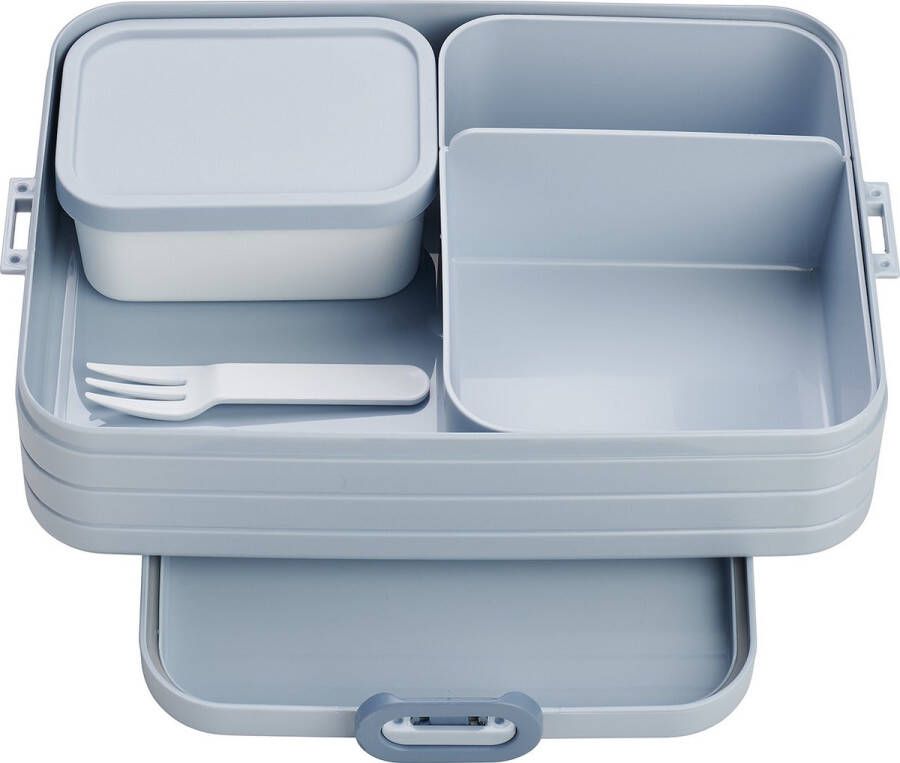 Mepal – Bento lunchbox Take a Break large inclusief bento box – Nordic blue – Lunchbox voor volwassenen