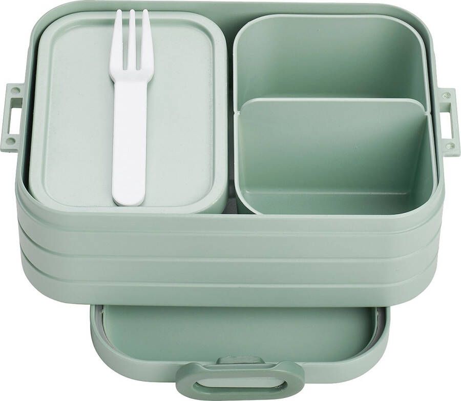 Mepal – Bento lunchbox Take a Break midi- inclusief bento box – Nordic sage – Lunchbox voor volwassenen