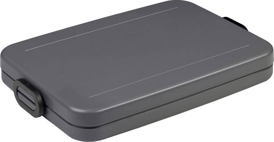 Mepal Lunchbox Take a Break flat – Geschikt voor 4 boterhammen – Nordic black – Past perfect in een laptoptas – lunchbox voor volwassenen