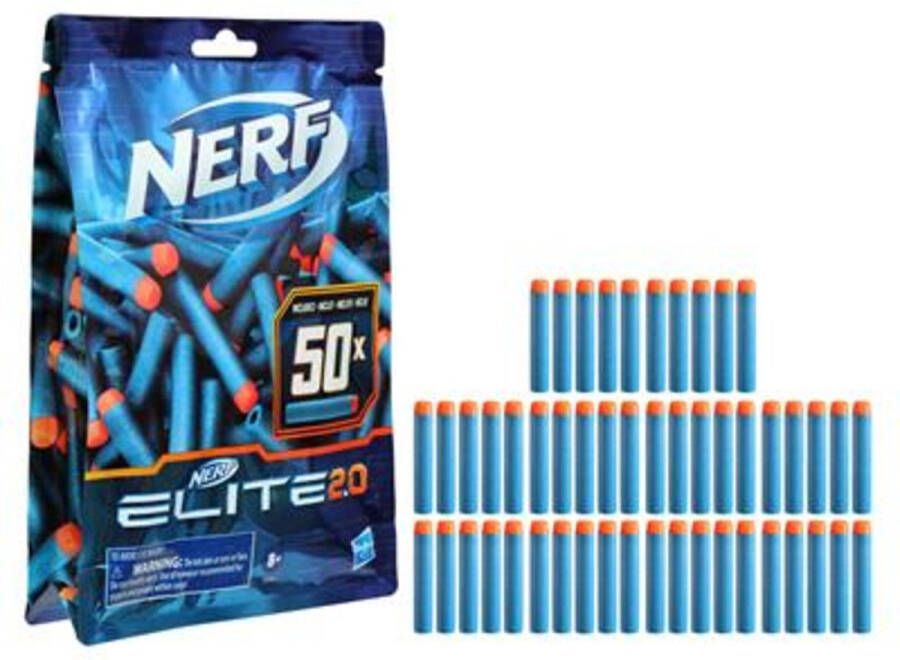 Nerf Elite 2.0 50-Dart Refill Pack Inclusief 50 officiële Elite 2.0 Darts compatibel met alle Elite Blasters