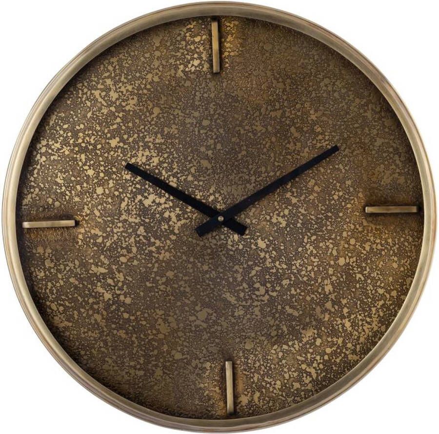 Ptmd Collection PTMD Taylor Brass iron round clock with print S