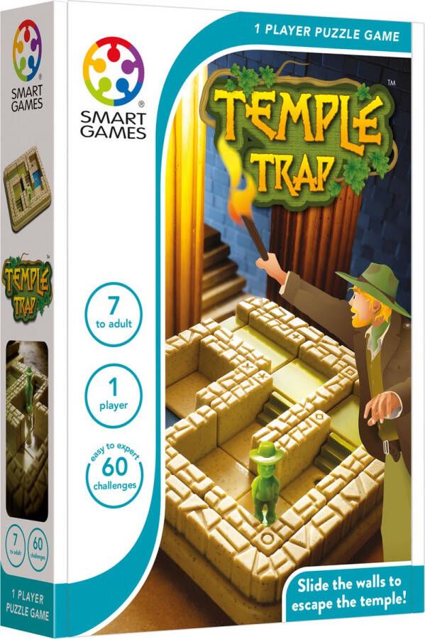SmartGames Temple Trap 60 uitdagingen 1 speler voor kinderen én volwassenen