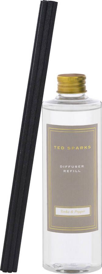 Ted Sparks Geurstokjes Diffuser Refill & Sticks Tonka & Pepper