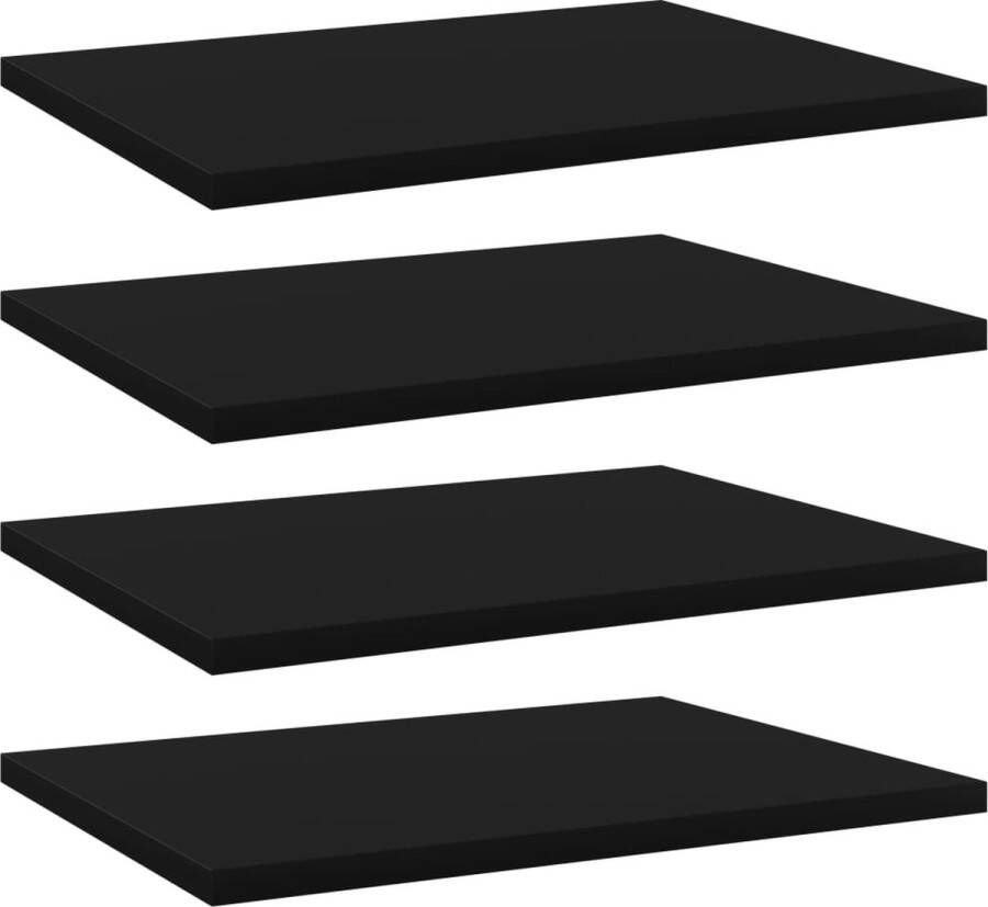VidaXL -Wandschappen-4-st-40x30x1 5-cm-spaanplaat-zwart