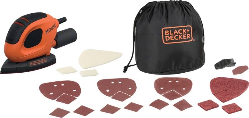BLACK+DECKER Black & Decker Bew230bc-qs Schuurmachine 55w Met 15 Accessoires Oranje - Foto 1