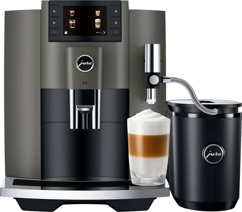 Jura E8 (EC) dark inox volautomatische koffiemachine