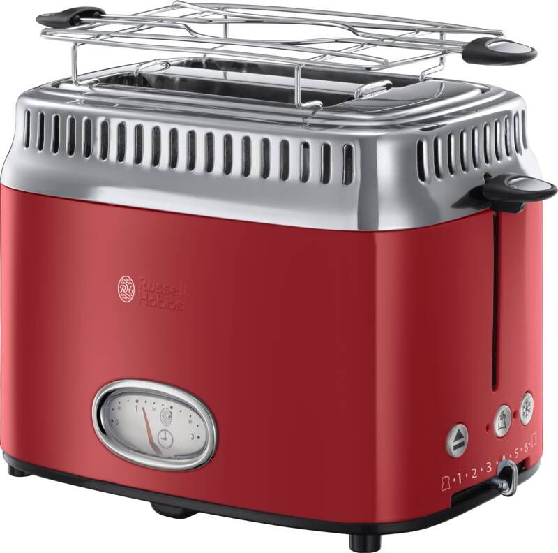 Russell Hobbs Toaster Retro Ribbon Red 21680-56 | Broodroosters | Keuken&Koken Keukenapparaten | 21680-56