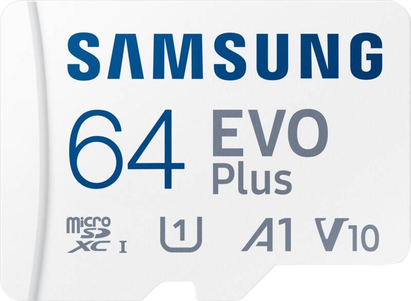Samsung EVO Plus 64GB microSDXC + Adapter Micro SD-kaart Wit