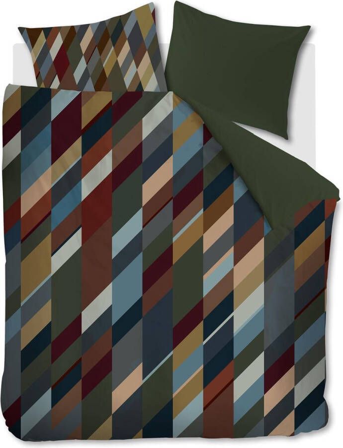Beddinghouse dekbedovertrek Roan Olive Groen Lits-jumeaux 240x200 220 cm