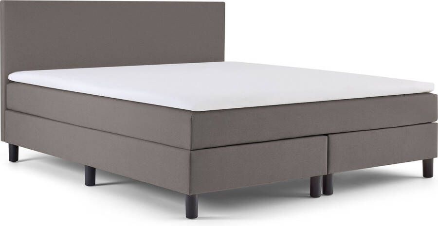 Beter Bed Select Beter Bed Box Owen Plus vlak met gestoffeerd matras 140 x 200 cm graphite