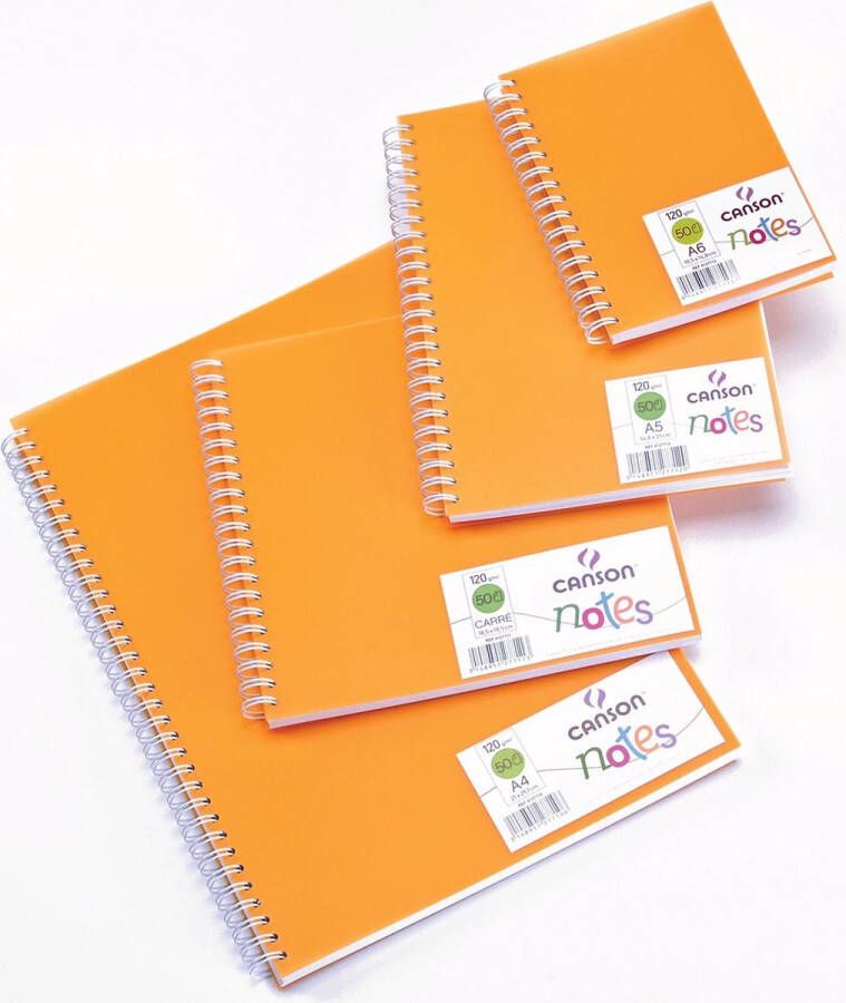 Canson schetsboek Notes ft A5 oranje