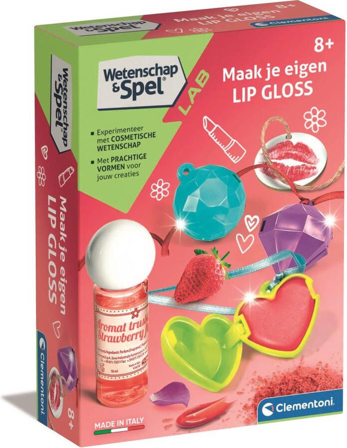 Clementoni Wetenschap & Spel Lip Gloss Maken Experimenteerdoos Lipgloss voor Kinderen 8+ Jaar