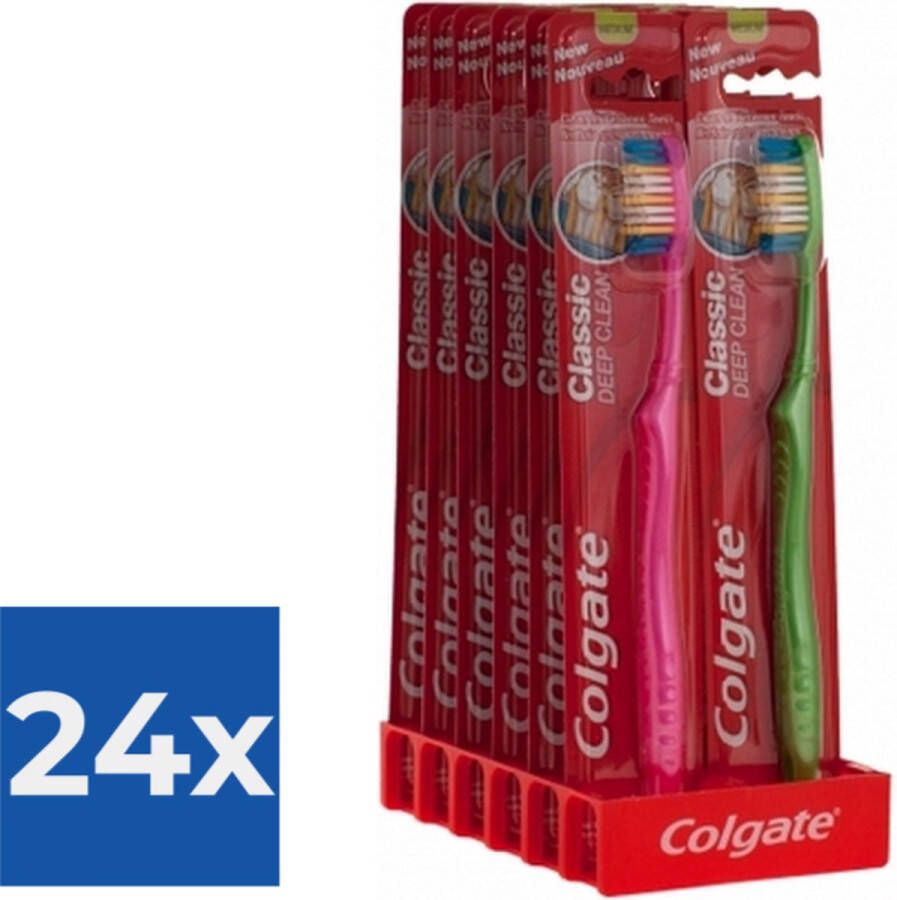 Colgate Tandenborstel  Classic Deep Clean Medium- 1 tandenborstel Voordeelverpakking 24 stuks