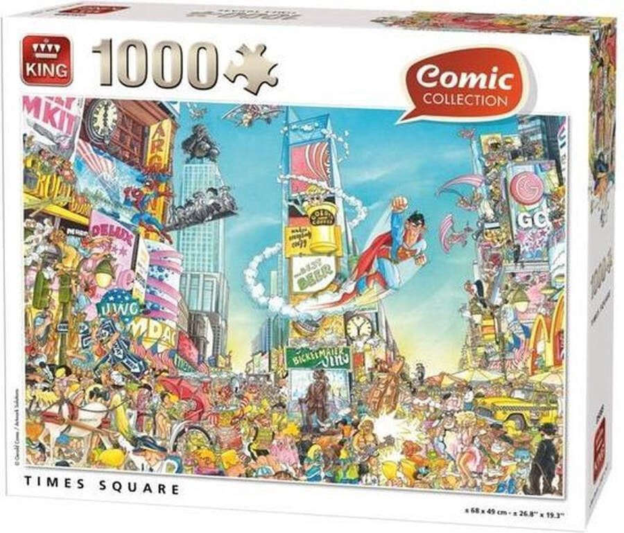 Dobeno Comic legpuzzel Times Square 68 x 49 cm 1000 stukjes