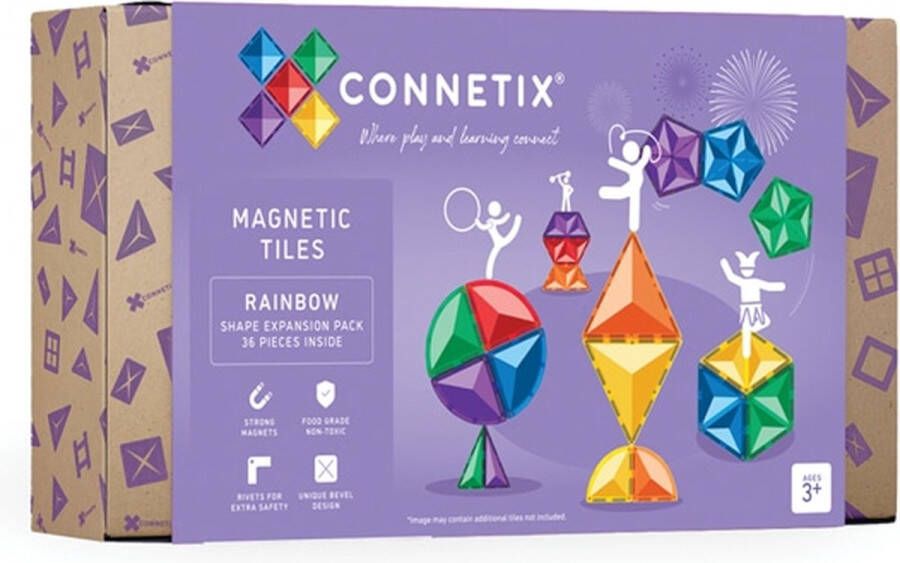 Connetix Tiles Connetix Rainbow Shape Expension Pack Uitbreidingsset 36 stuks