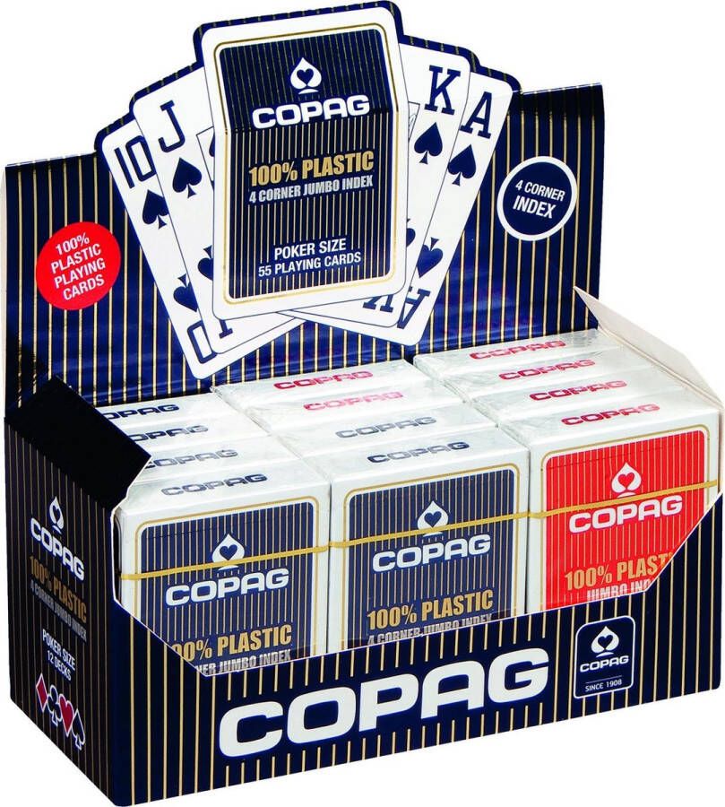 Copag Plastic speelkaarten Index 4 hoeken Display