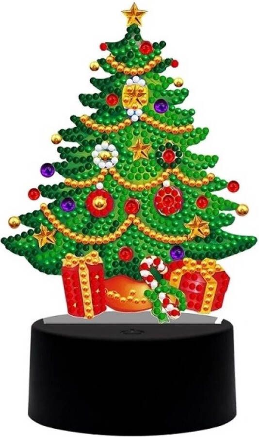 Crafts & Co. Crafts&Co Diamond Painting LED-Lamp DIY Pakket Kerstboom met Led