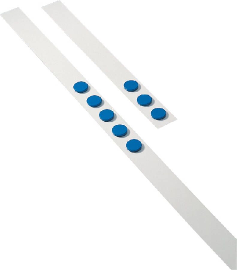 Desq Wandlijst 100cm met 5 blauwe magneten 32mm 5 stuks