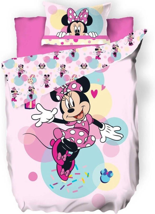 Disney Minnie Mouse Dekbedovertrek Happy Eenpersoons 140 x 200 cm Polycotton