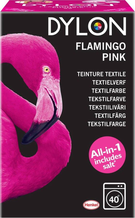 DYLON Textielverf 350g Flamingo Pink (all-in met zout)