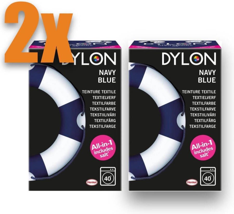DYLON Textielverf Set Navy Blue 2x 350 g