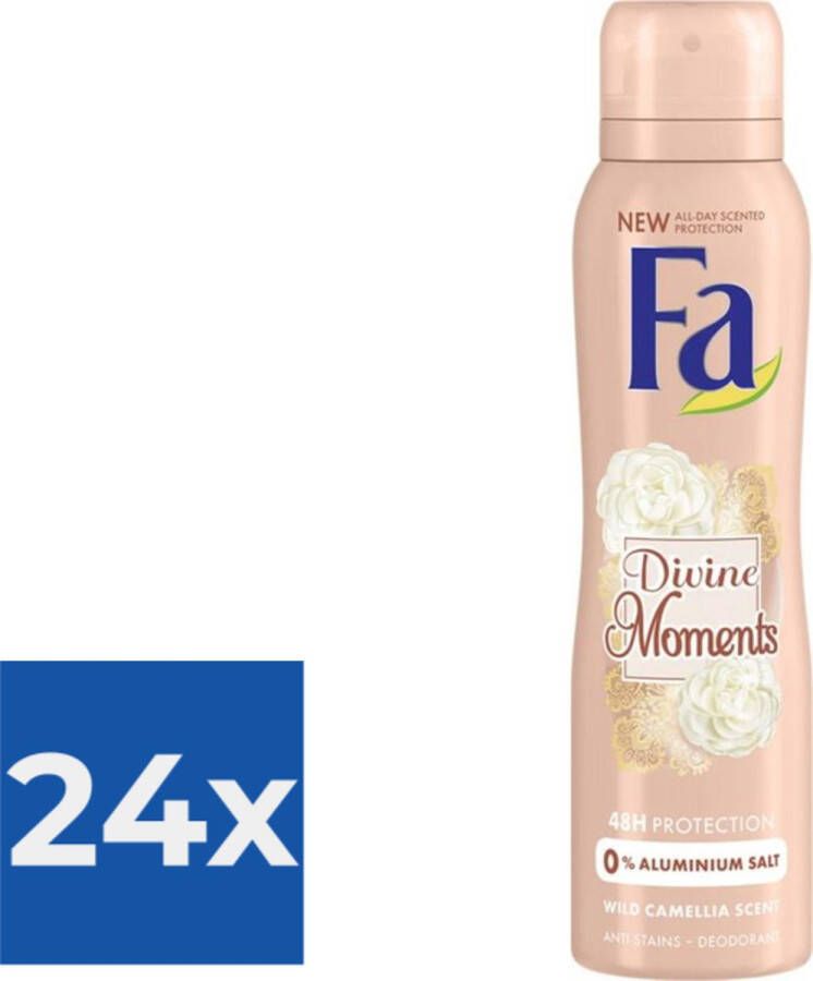 Fa Divine Moments Deodorant Spray 150ml Voordeelverpakking 24 stuks