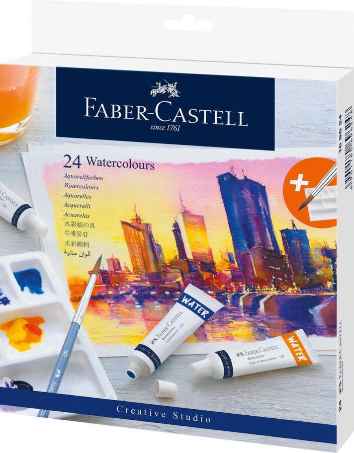 Faber-Castell waterverf tubes 9ml 24 stuks assorti kleuren FC-169624