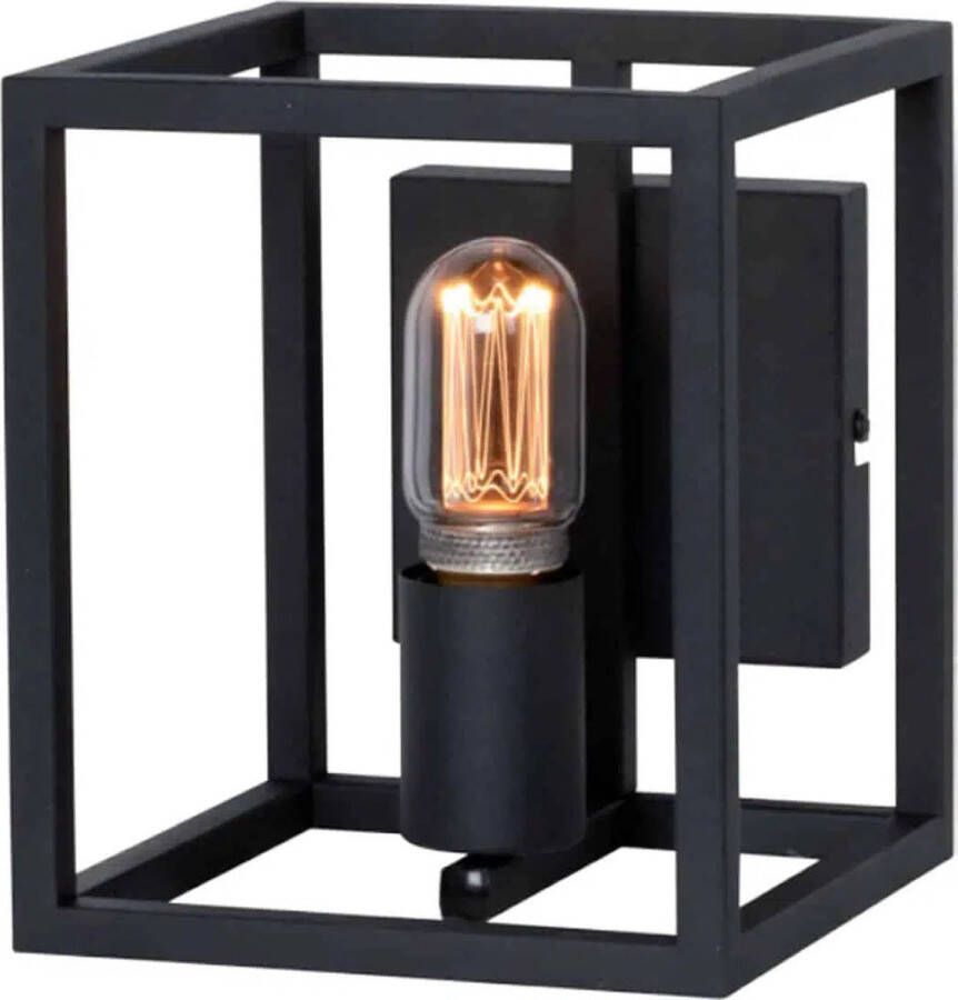 Freelight Esteso wandlamp eenlichts frame 18 cm breed excl. E27 lichtbron zwart