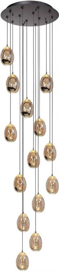 Highlight Hanglamp Golden Egg 14 lichts Vide Ø 50 cm amber-zwart