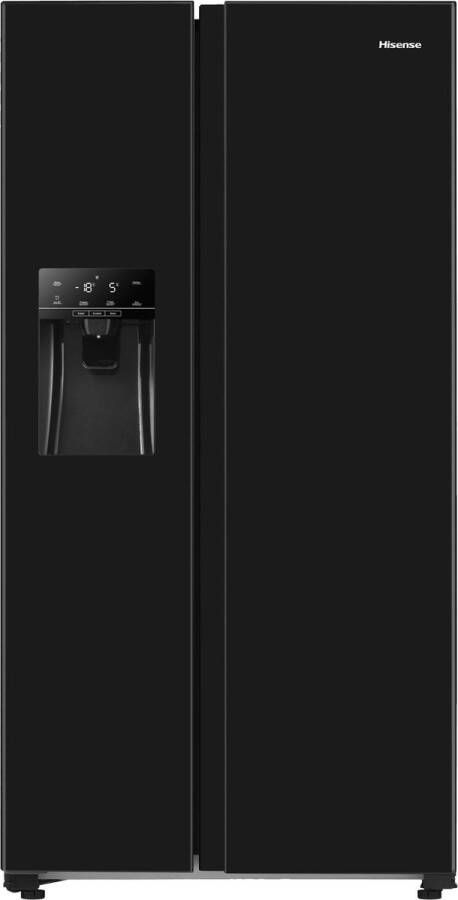 Hisense RS650N4AB1 Amerikaanse koelkast 499L (334L + 165L) Zwart