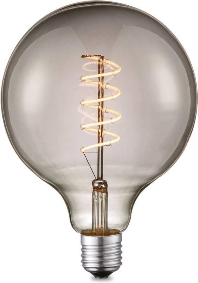 Home Sweet Home Edison Vintage E27 LED filament lichtbron Globe Rook 12.5 12.5 17cm G125 Spiraal Retro LED lamp Dimbaar 4W 140lm 1800K warm wit licht geschikt voor E27 fitting