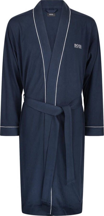 Hugo Boss heren ochtendjas (dun) kimono blauw Maat: L