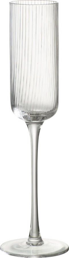 J-Line Louise champagneglas glas transparant 6 stuks woonaccessoires
