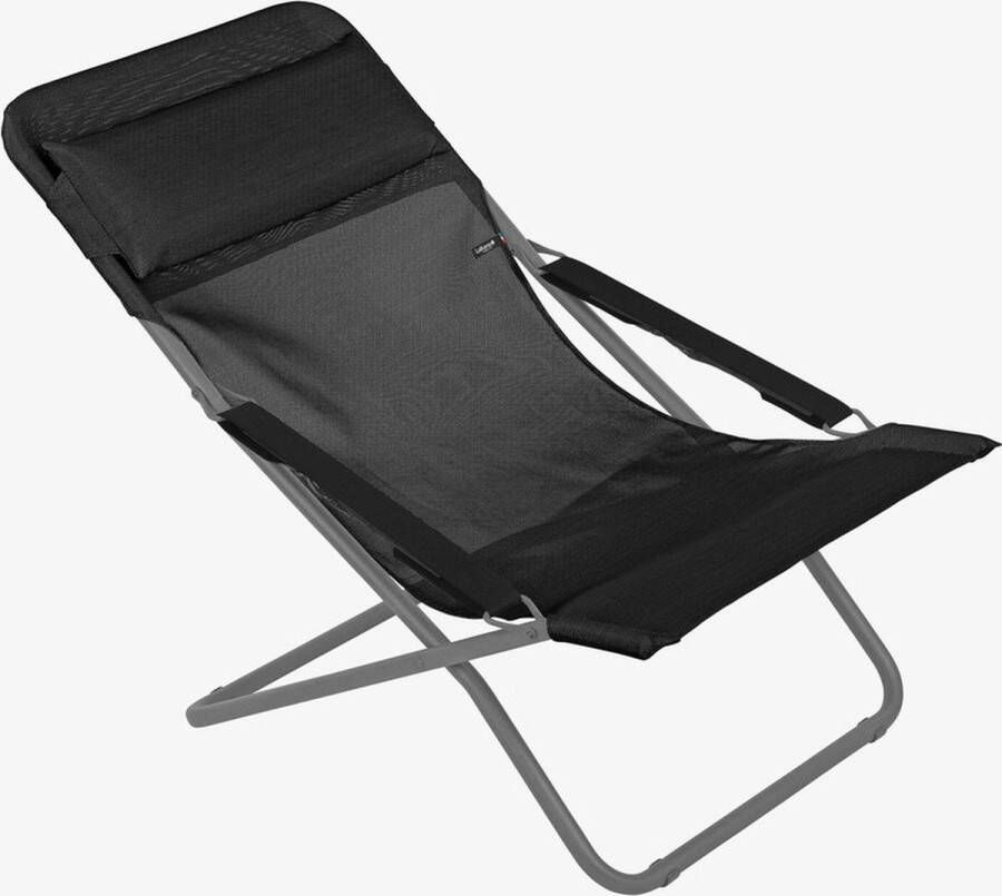 Lafuma Transabed Loungestoel Verstelbaar Inklapbaar Zwart