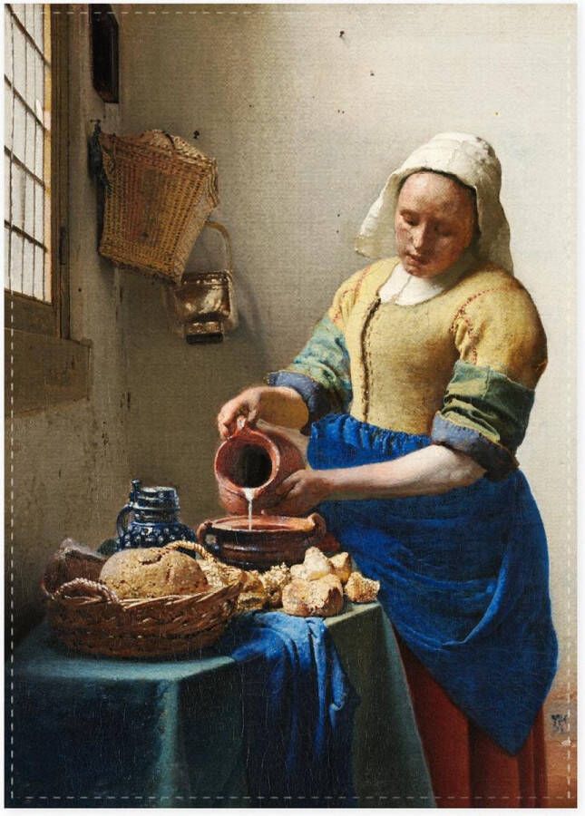 LANZFELD Theedoek Melkmeisje Vermeer 50 x 70 cm
