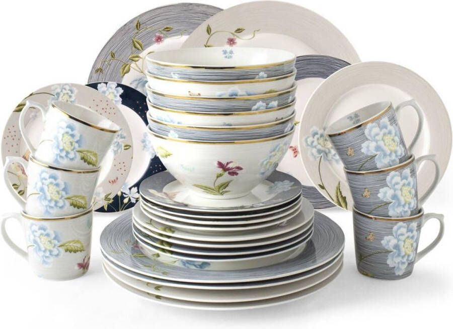 Laura Ashley Heritage 30 delig Serviesset Assorti (6 persoons)