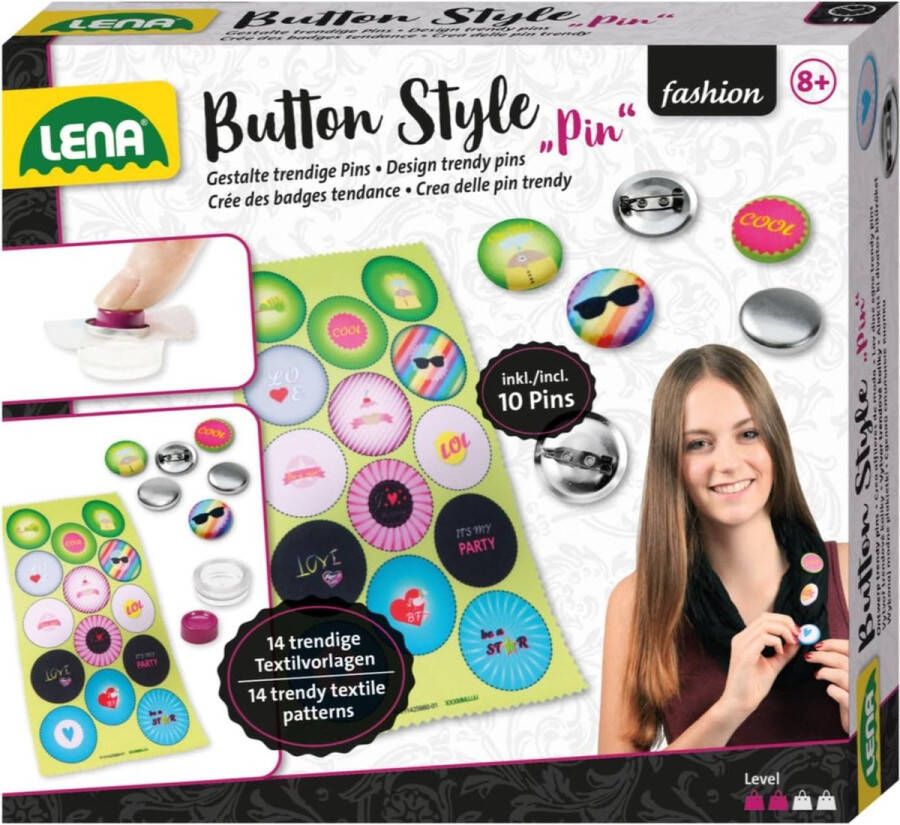 Lena 42566 Knutselset Button Style Pin