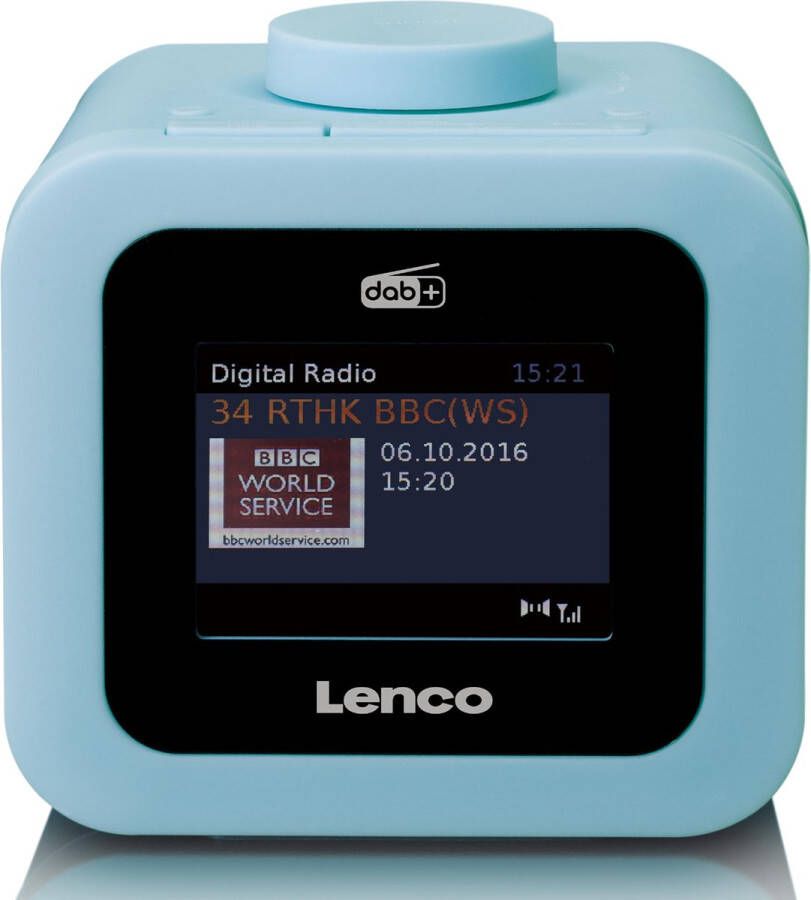 Lenco CR 620BU Wekkerradio met DAB+ en AUX uitgang Blauw