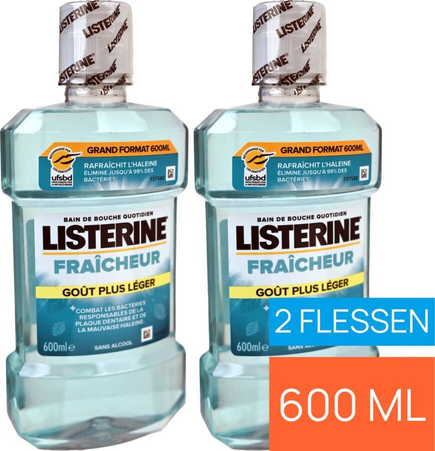 Listerine 2 flessen Mondwater Freshness 600ml