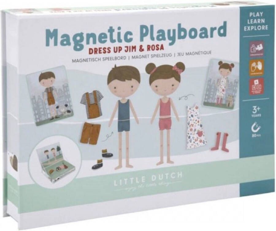 Little dutch Speelgoed Magnetisch speelbord Jim&Rosa