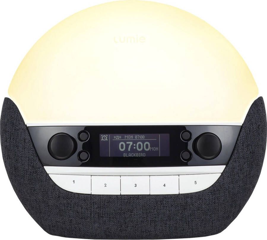 Lumie Bodyclock Luxe 750DAB Wake-up light USB DAB+ Bluetooth Antraciet