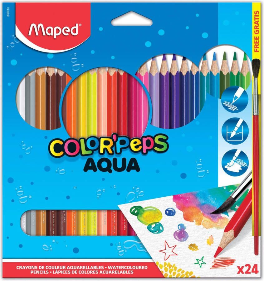 Maped Aquarelpotlood Color&apos;Peps Aqua 24 potloden